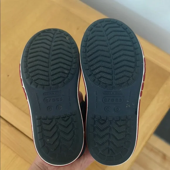 CROCS Kids' Navy and Red Sandals - Picture 2 of 2